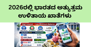 Best Savings Account in India 2026 ರ ಹೋಲಿಕೆ ಮತ್ತು ಬಡ್ಡಿದರ ಮಾಹಿತಿ